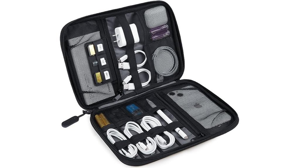 spacious electronics travel organizer
