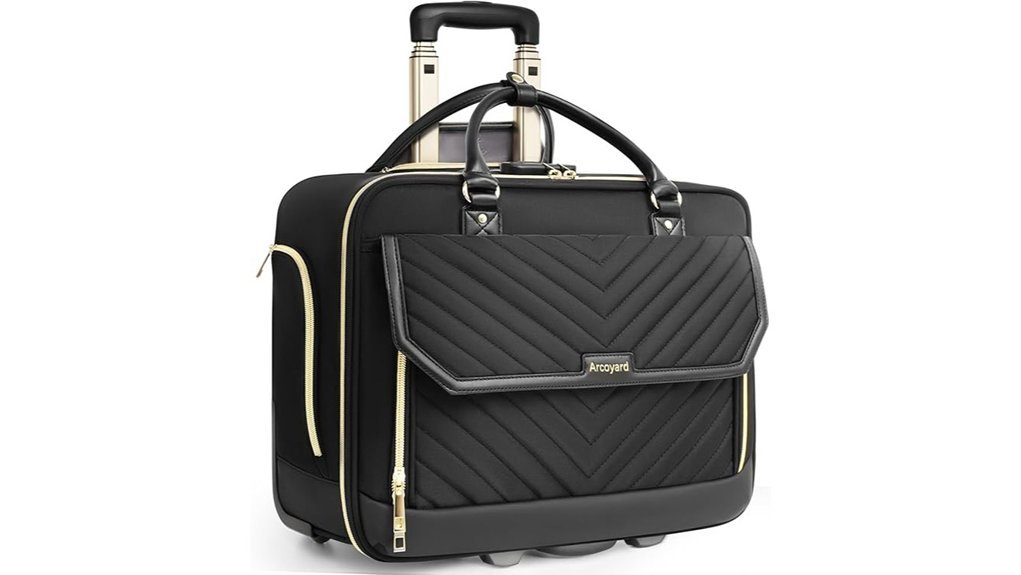 stylish 17 rolling laptop bag
