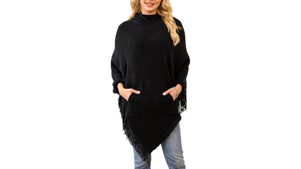 stylish crochet poncho cape