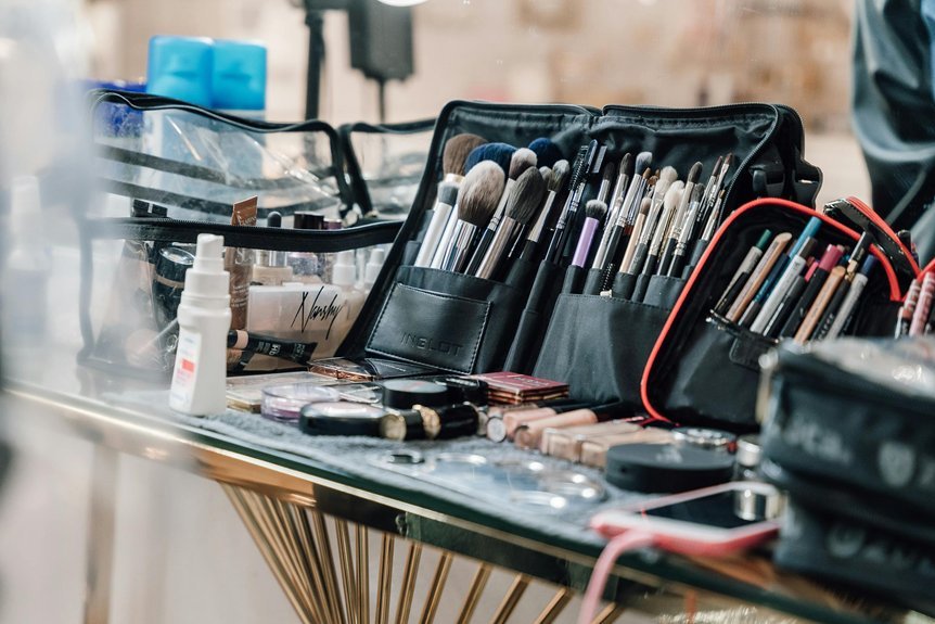 stylish transparent makeup organizers