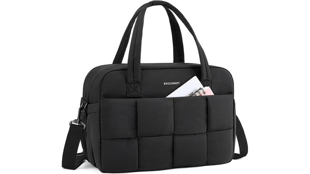 stylish women s puffer duffle