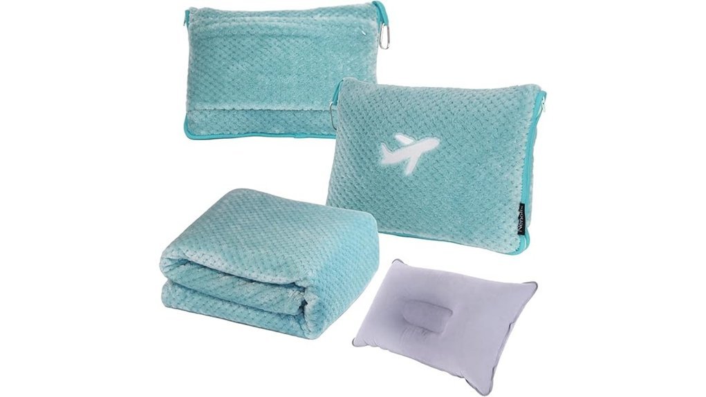 travel blanket pillow combo