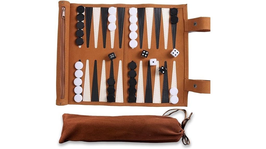 travel friendly backgammon set