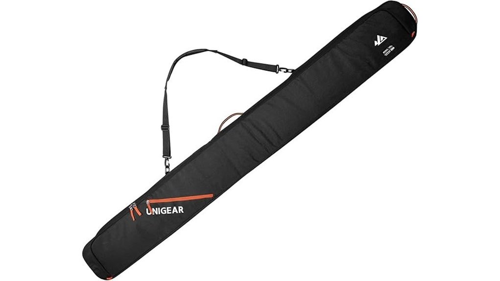 travel friendly padded ski bag