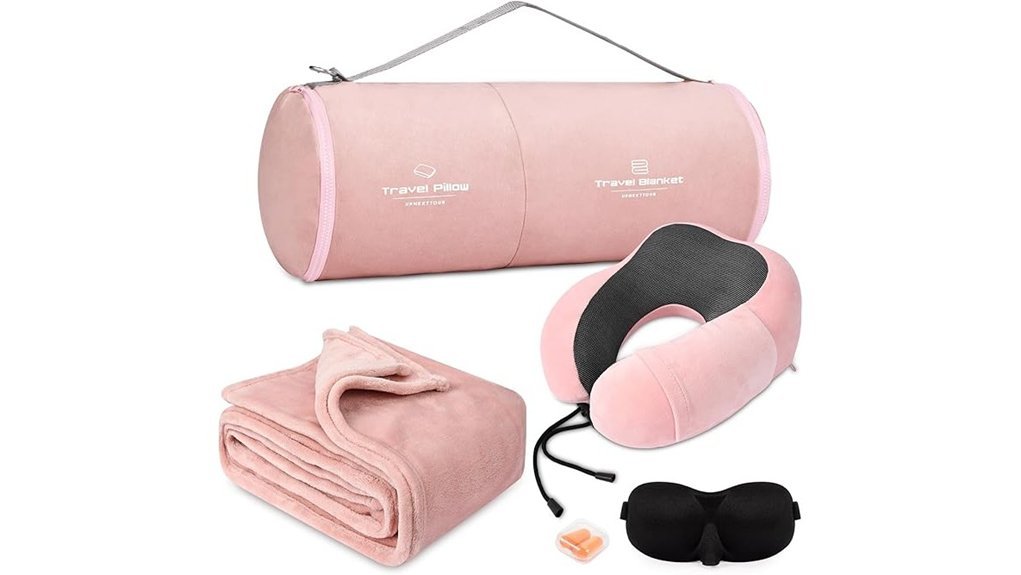 travel pillow and blanket