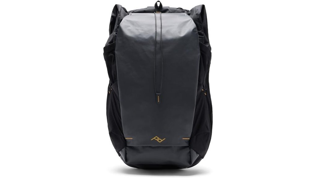 versatile black roll top backpack