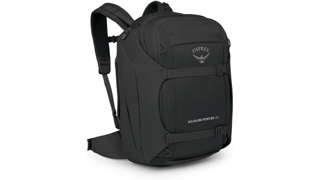 versatile black travel backpack