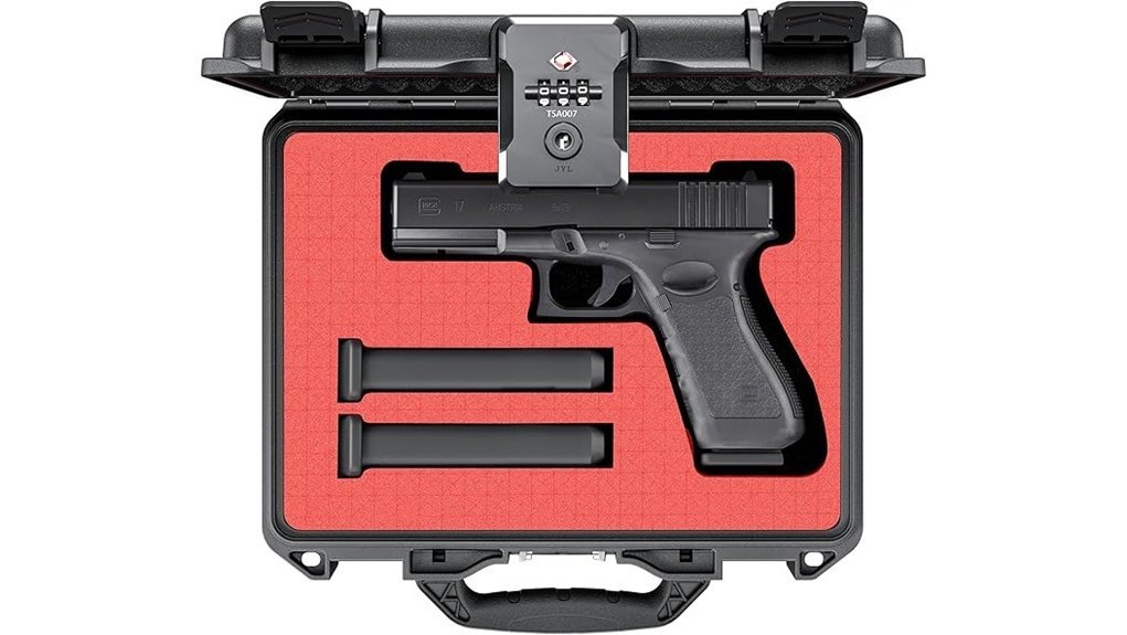 waterproof lockable pistol case