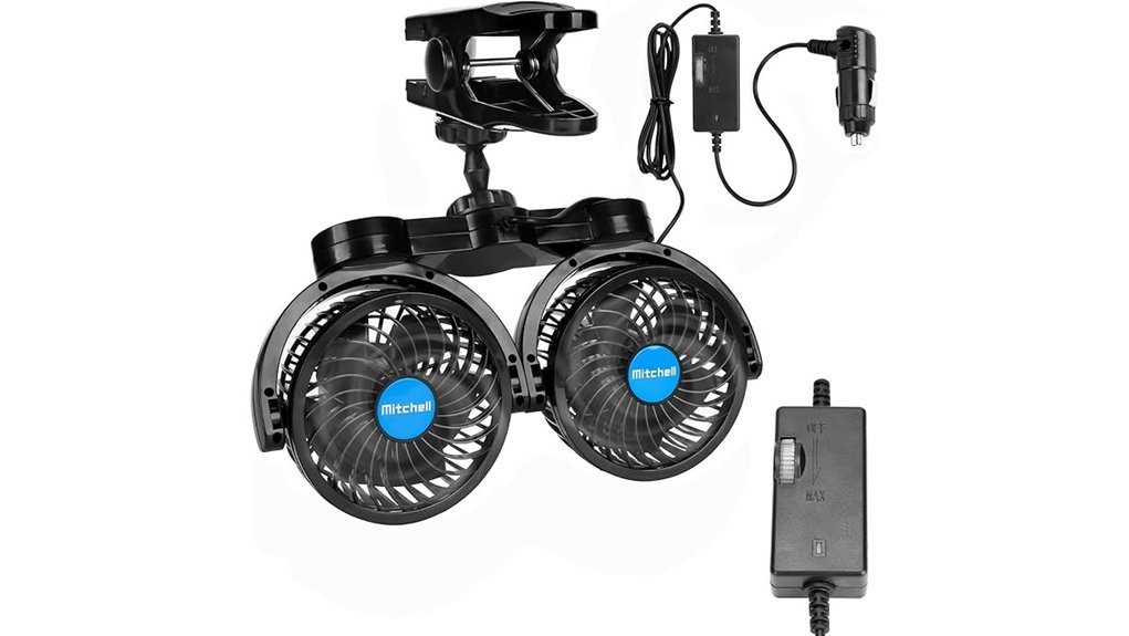 adjustable dual head fan