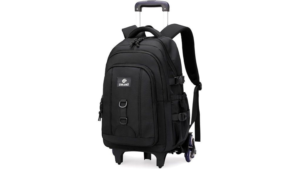 black boys rolling backpack
