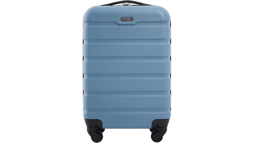 blue hardside carry on spinner