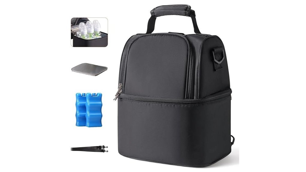breastmilk cooler bag included