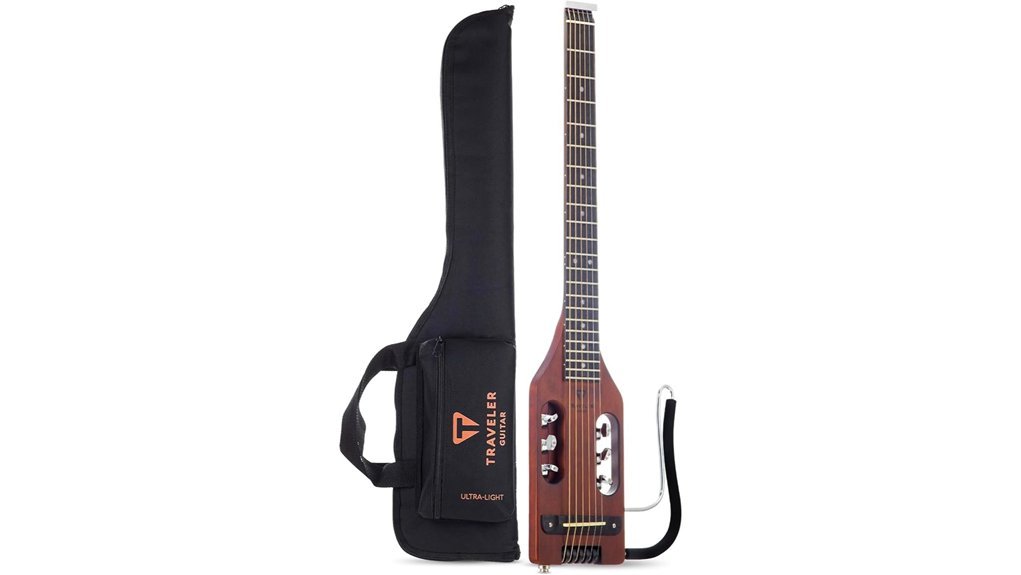 compact antique acoustic electric guitar