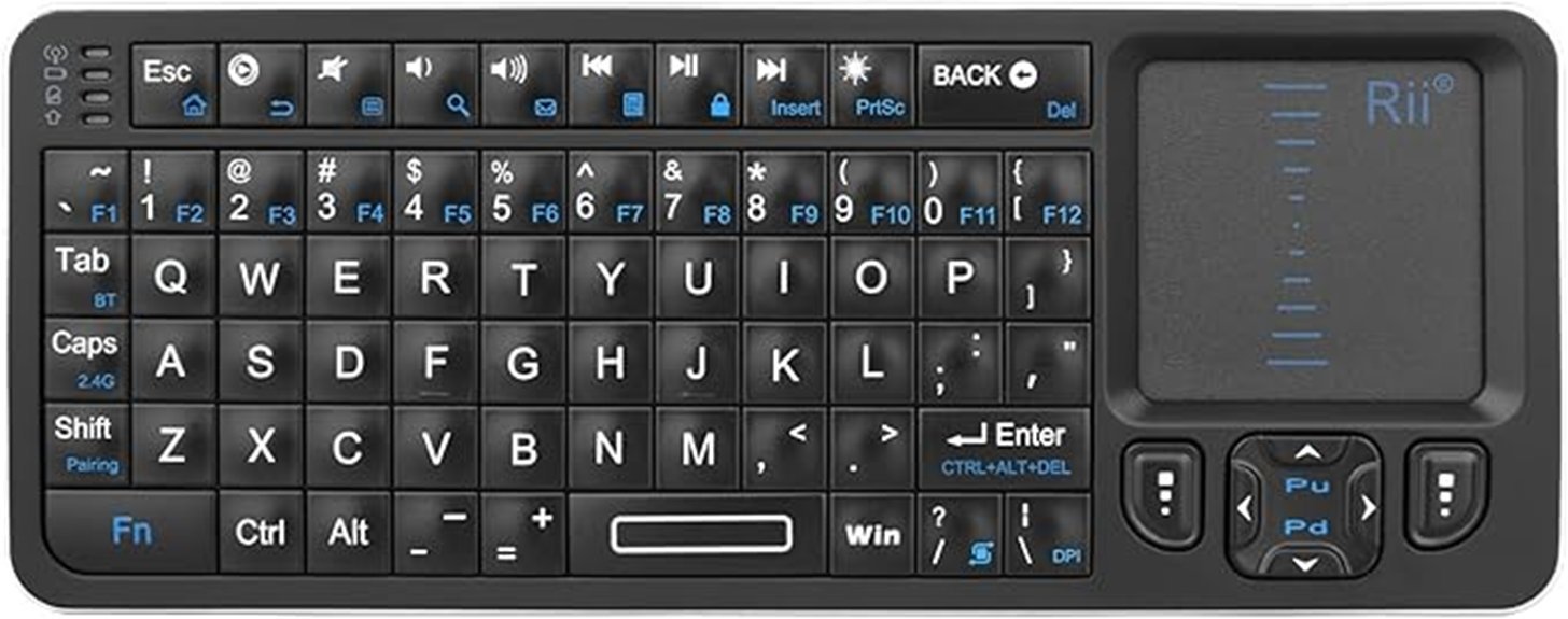 compact bluetooth keyboard touchpad