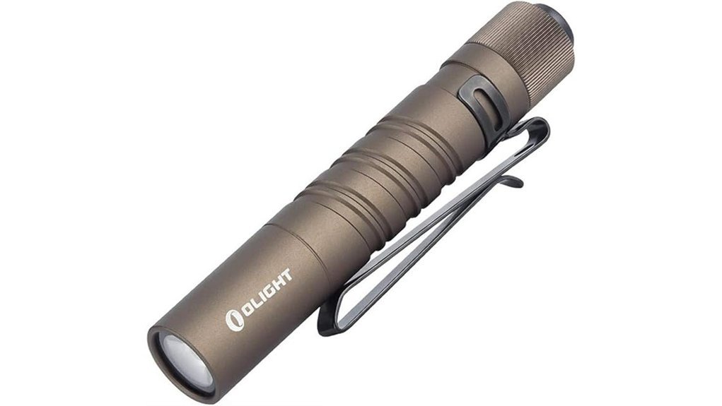 compact desert tan flashlight