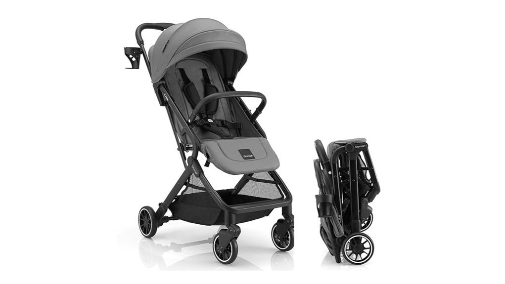 compact stroller with canopy