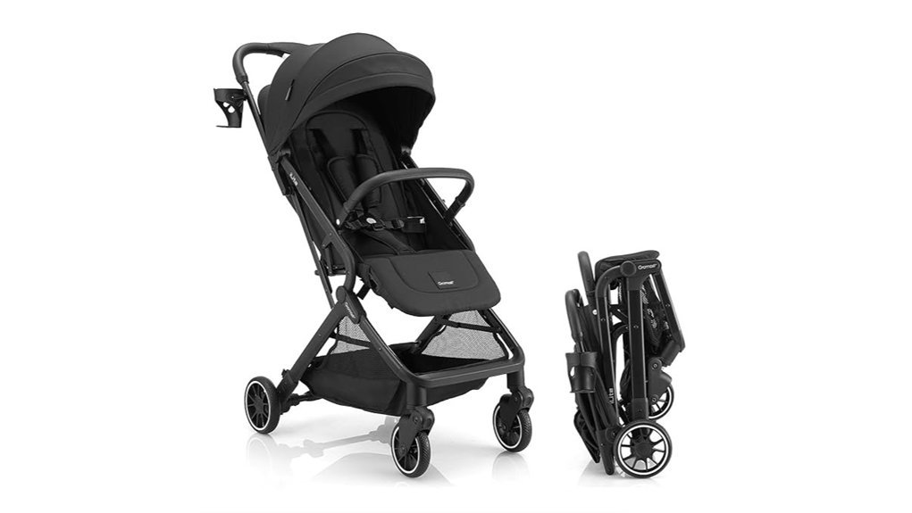 compact stroller with canopy