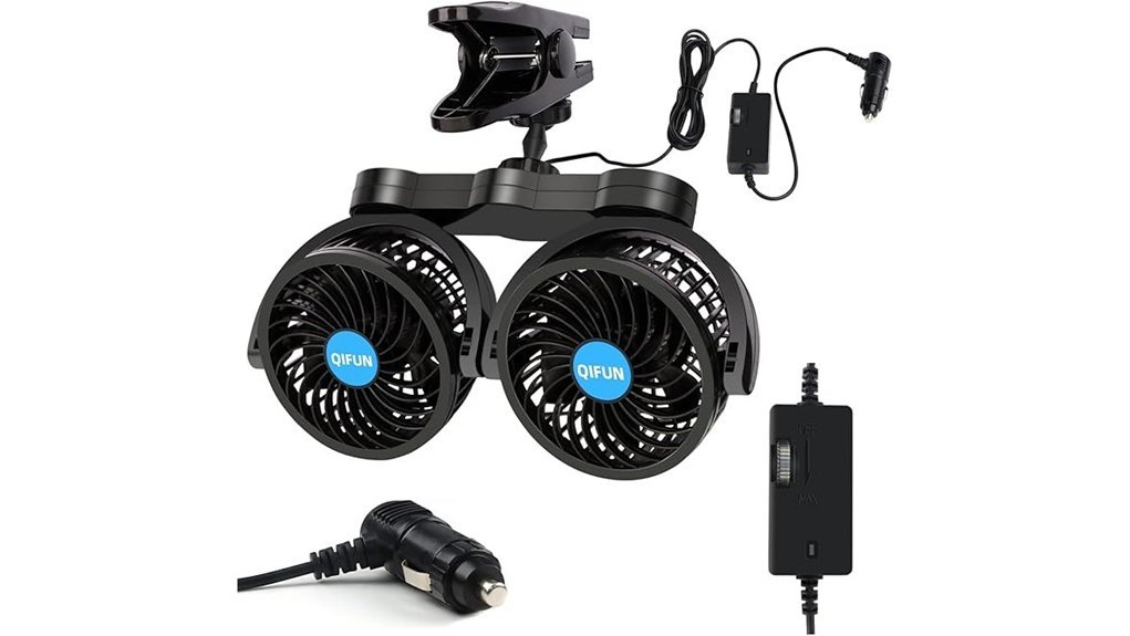 dual head adjustable fan