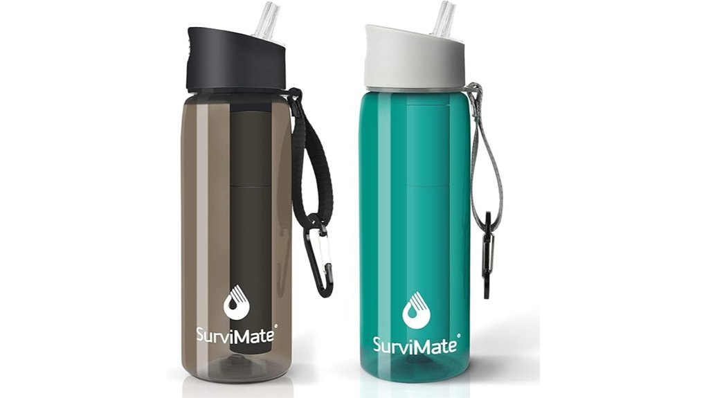 filtered water straw bottle