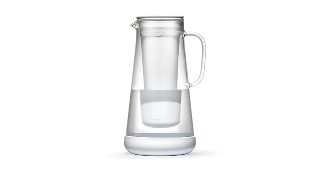 glass water filter pitcher
