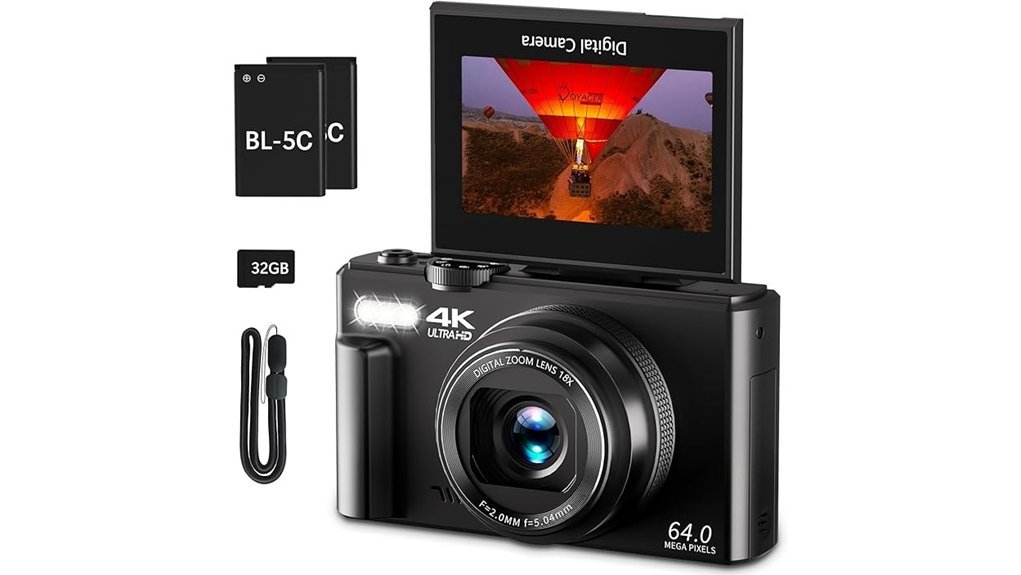 high resolution vlogging camera
