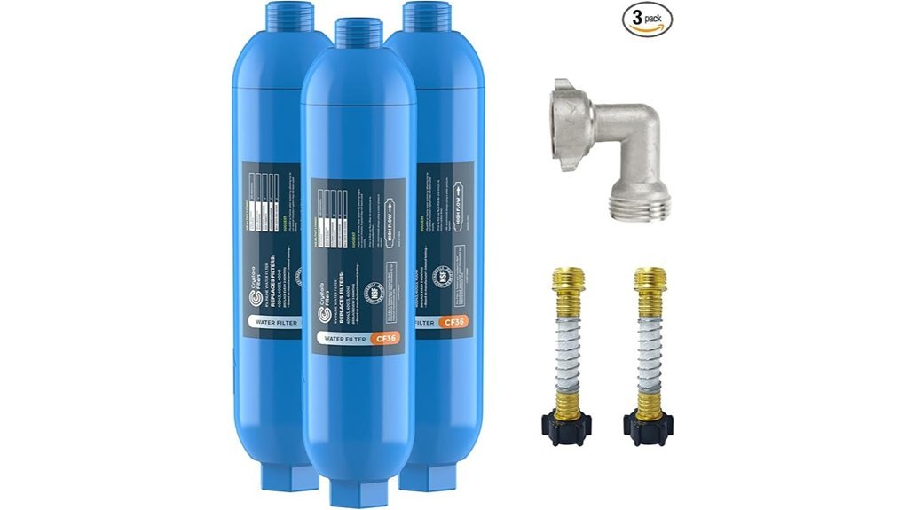 inline water filter pack