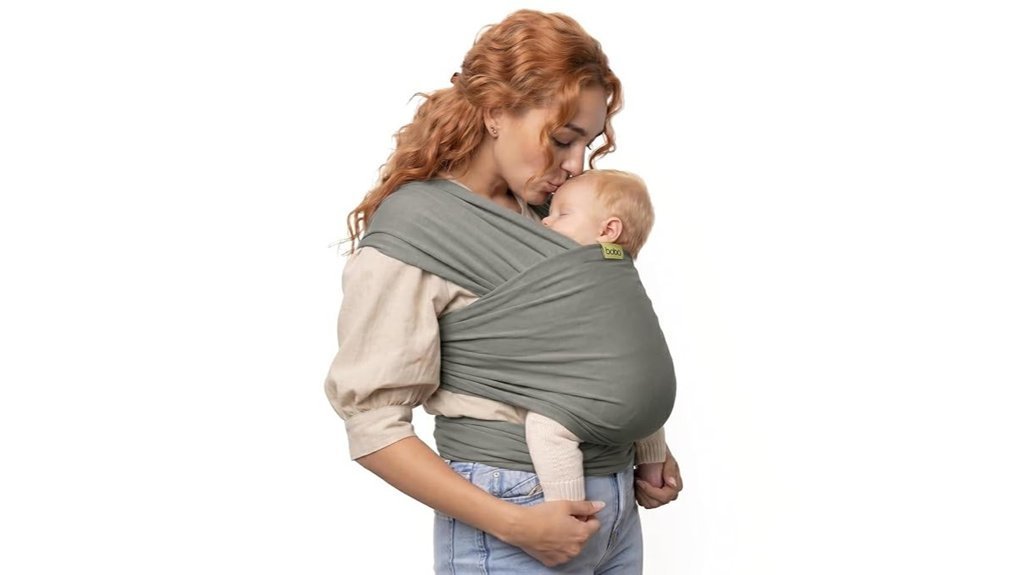 newborn grey wrap carrier