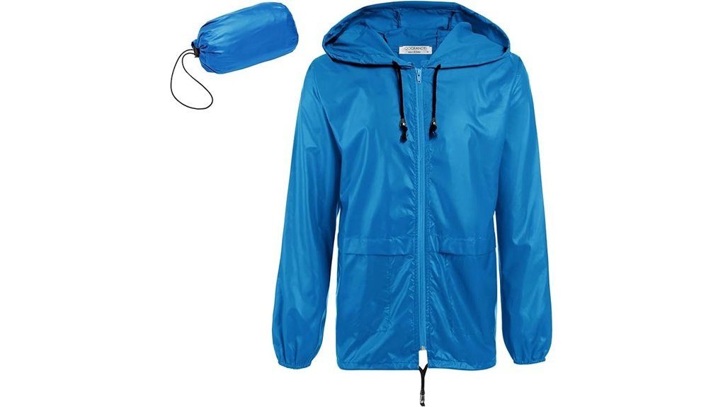 packable waterproof rain jacket