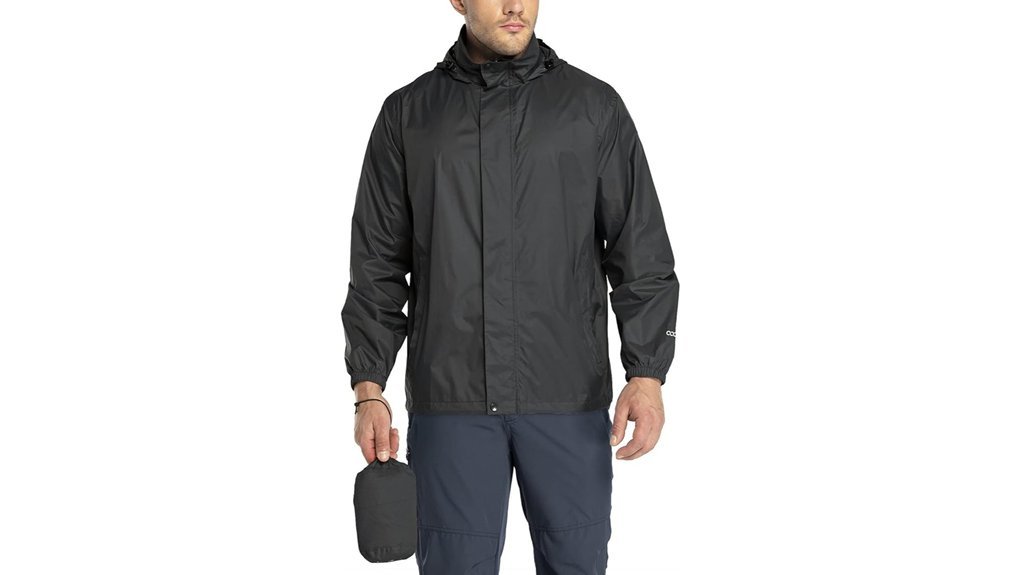 packable waterproof rain jacket