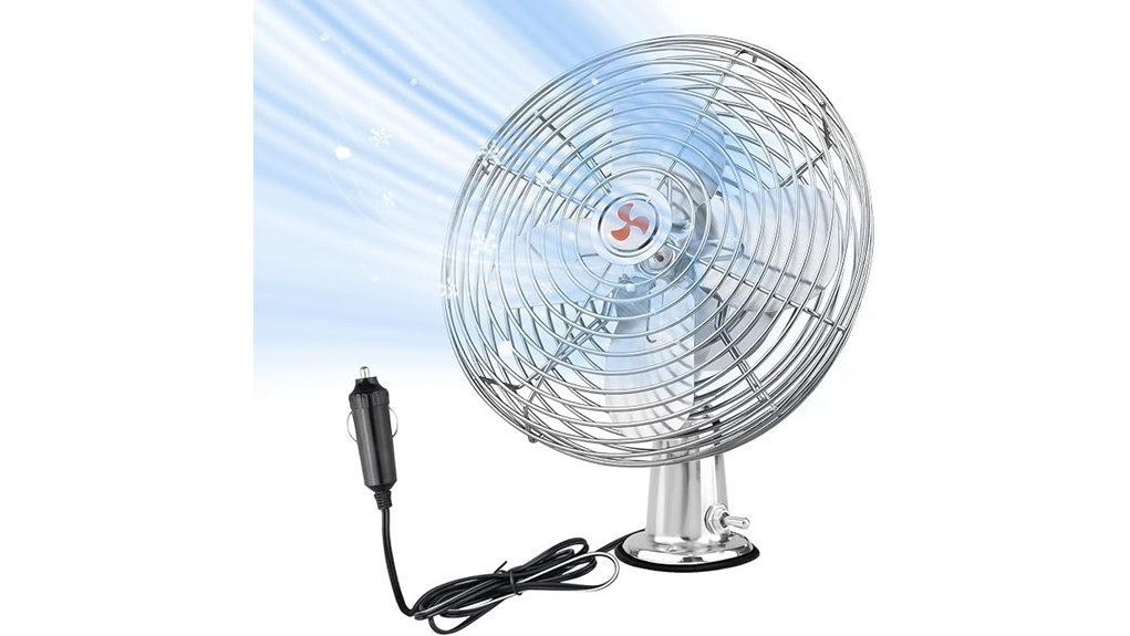 portable 12v metal fan
