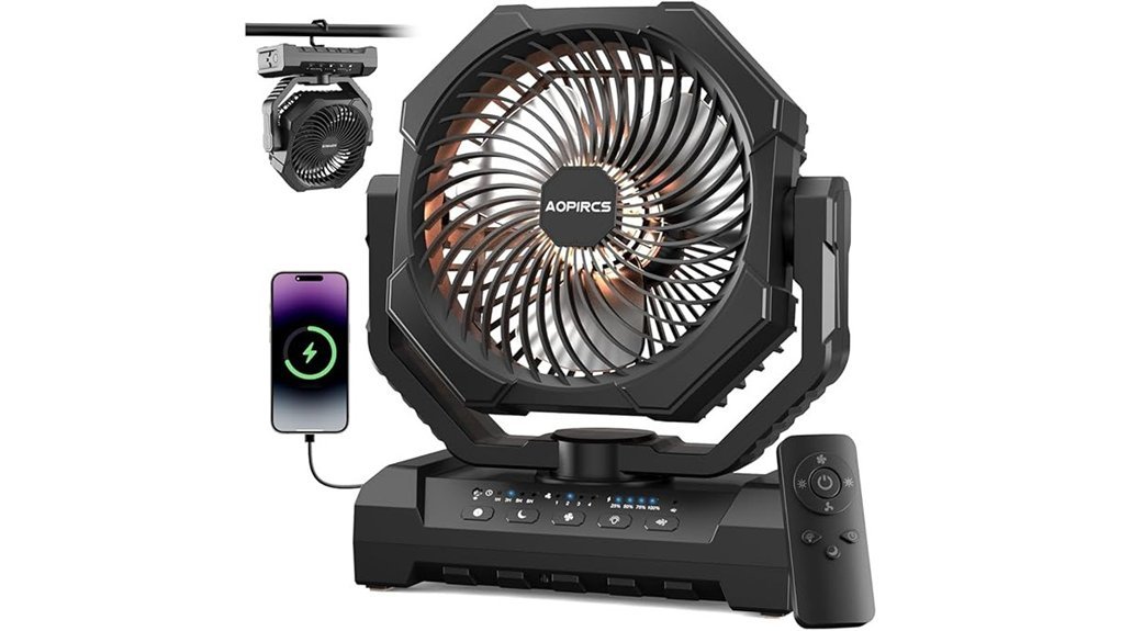 portable fan with illumination