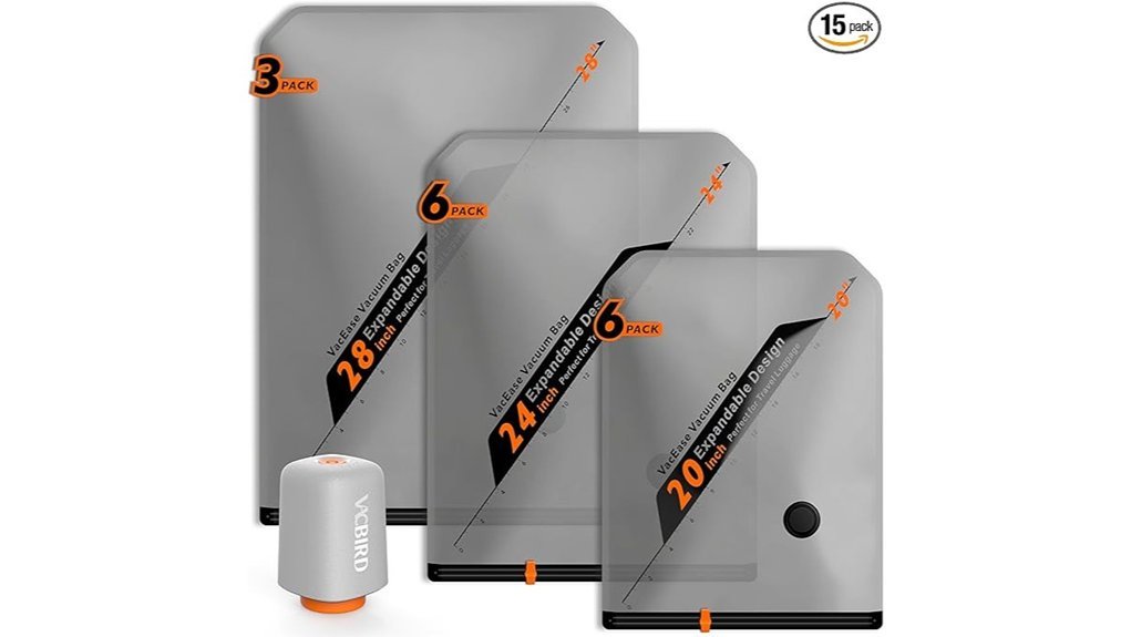 portable vacuum storage bags