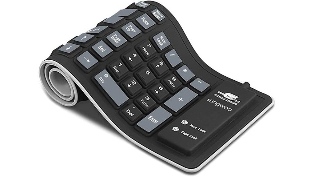 portable waterproof silicone keyboard