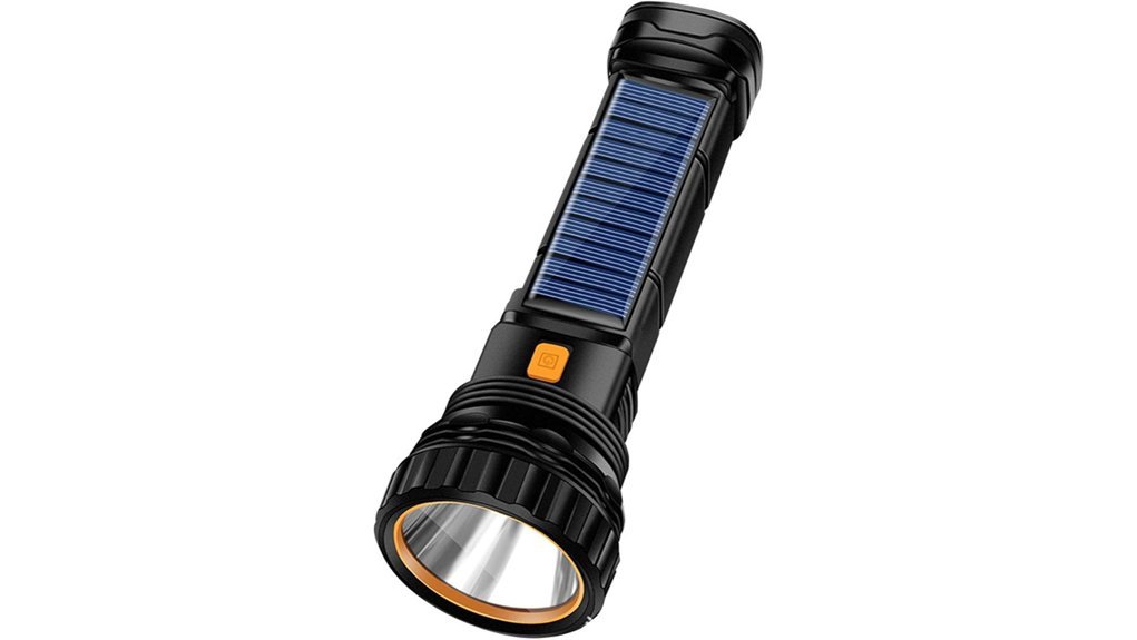 powerful solar led flashlight
