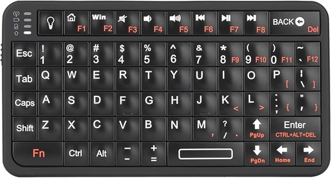 rechargeable backlit mini keyboard
