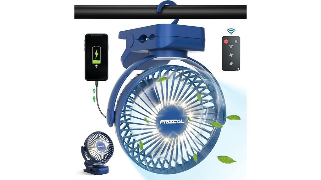 rechargeable clip on fan