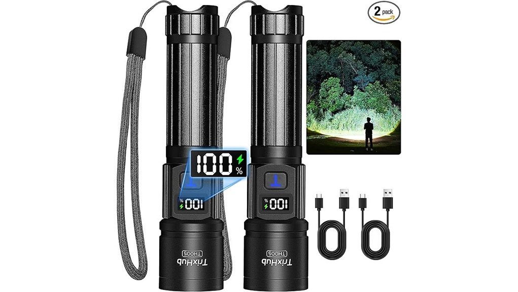 rechargeable led flashlights set