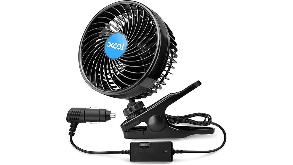 rotatable 12v car fan