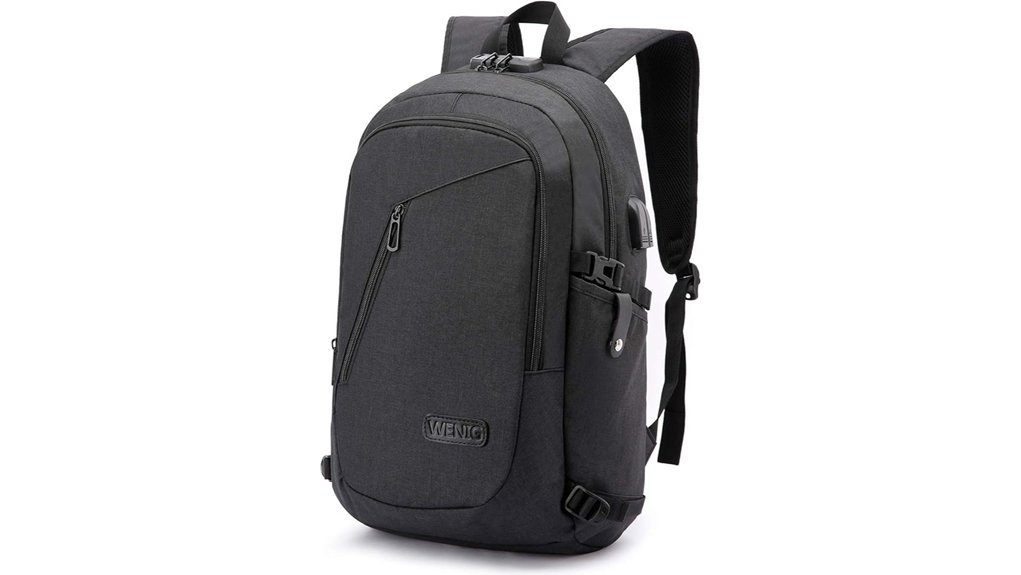 secure usb charging backpack