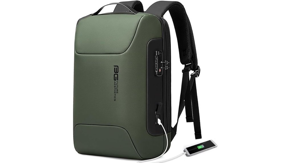 sleek backpack with charging