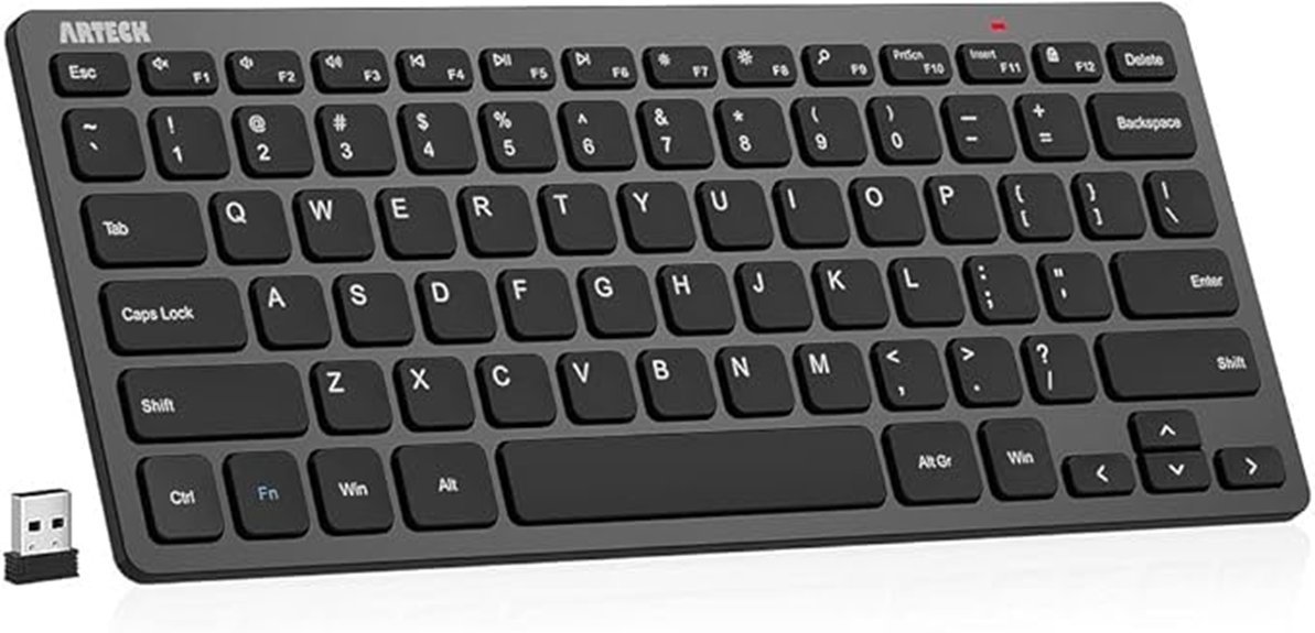 slim wireless keyboard features