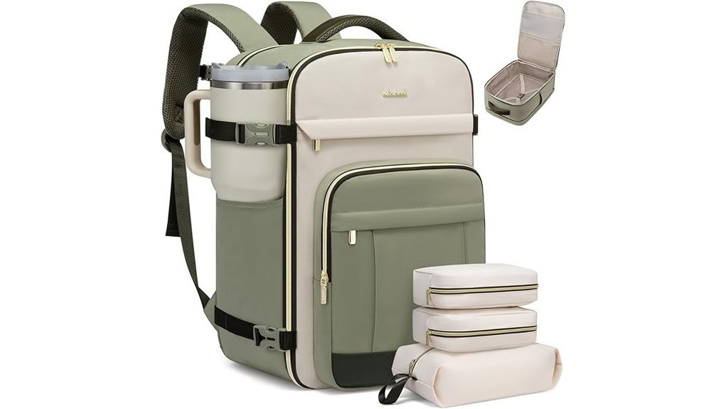 spacious travel backpack cubes