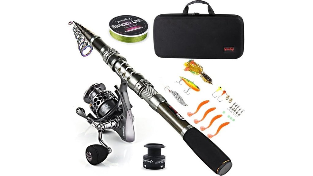 telescopic fishing rod combo