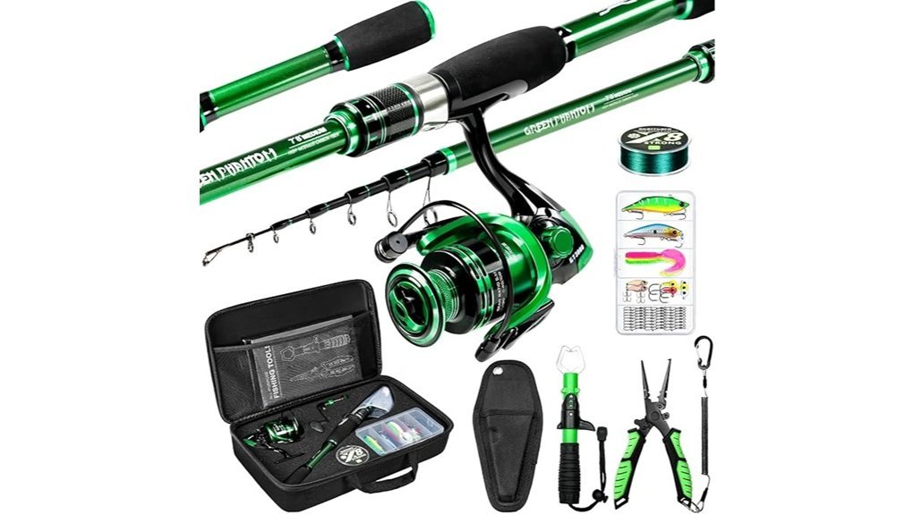 telescoping fishing rod combo