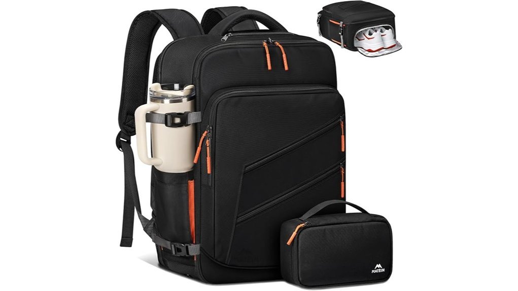 travel backpack with compartment