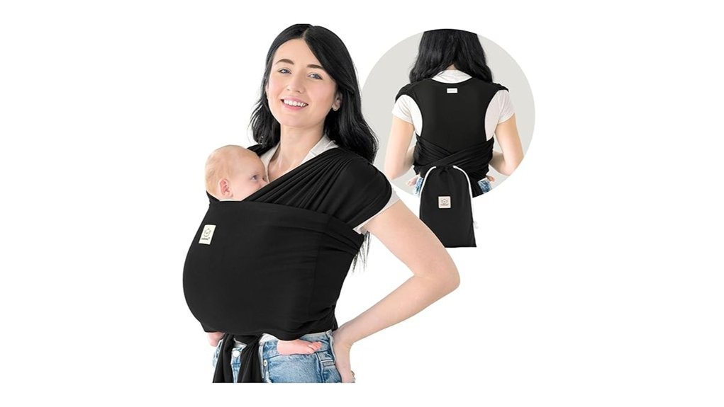 trendy black baby carrier