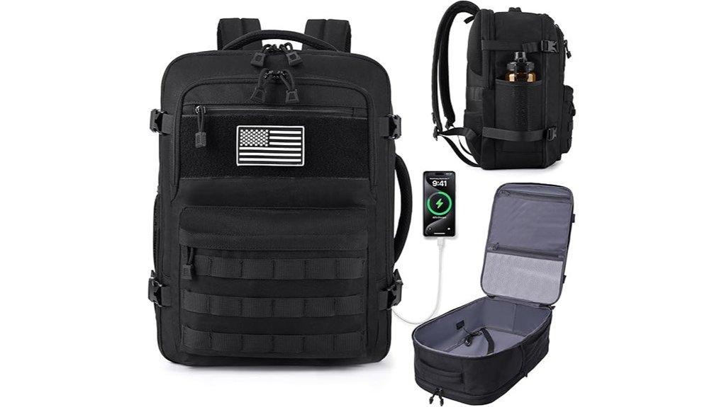 tsa approved travel backpack black