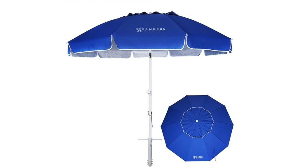 beach umbrella with anchor