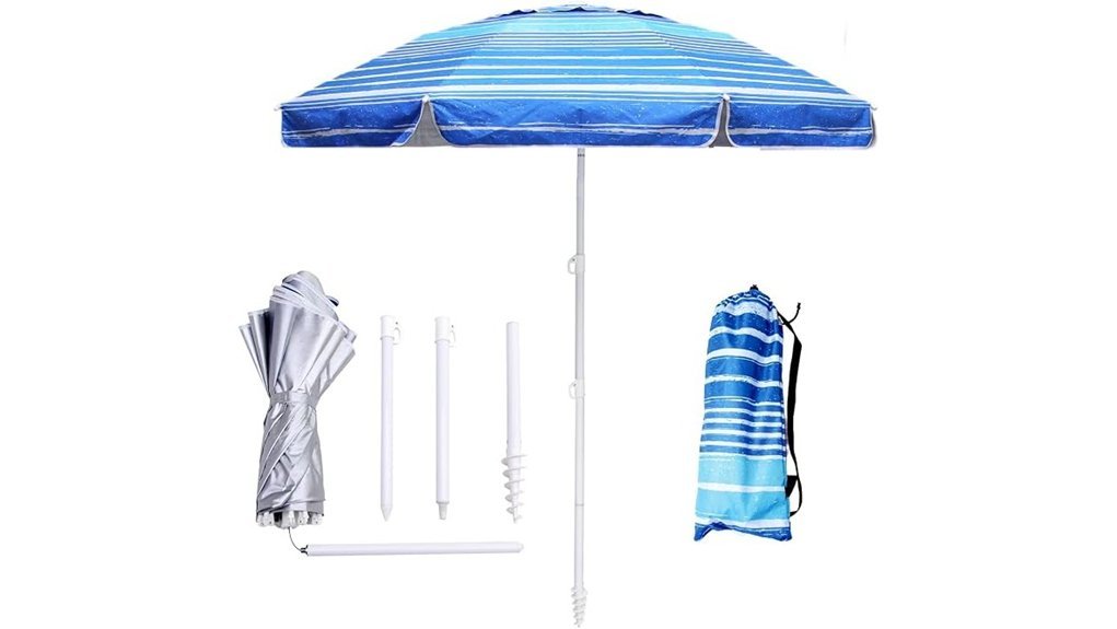 beach umbrella with anchor