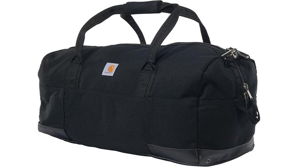 durable black utility duffel